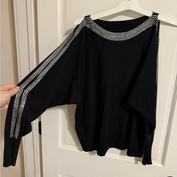 Milano Black open arm Top for Casual Wear - Picture 4 of 8